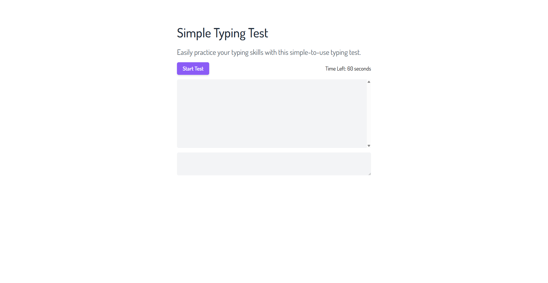Simple Typing Test